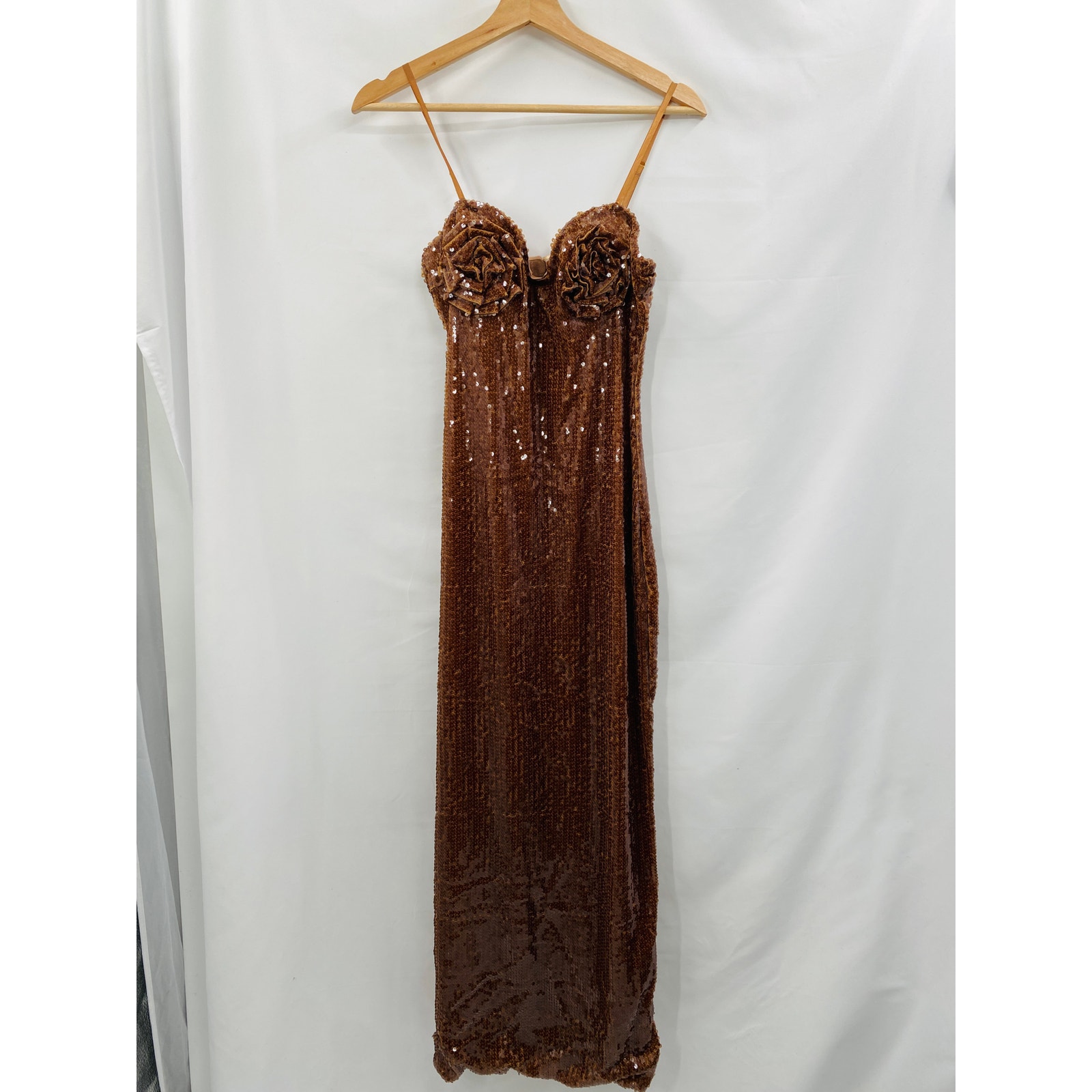 Siera Darien Brown Sequin Maxi Gown — image 3 of 7